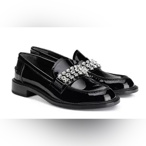 Agl Shoes - AGL Lola Strass Mixed Crystal Loafer Women's Size 9 New